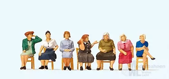 Preiser 10580 - Sitzende Frauen, wartend (mit H0 1:87