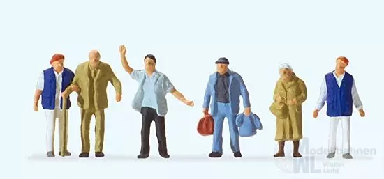 Preiser 14046 - Bahnhofsmission, Reisende H0 1:87