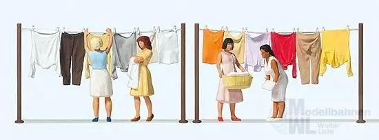 Preiser 10741 - Frauen beim Wäscheaufhängen H0 1:87