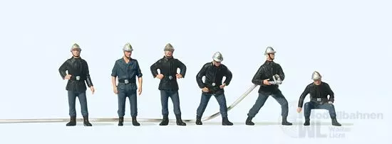 Preiser 10233 - Feuerwehrmänner Frankreich Alter Helm H0 1:87