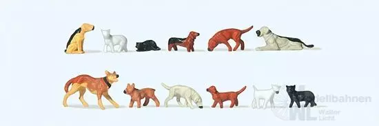 Preiser 14165 - Hunde und Katzen H0 1:87