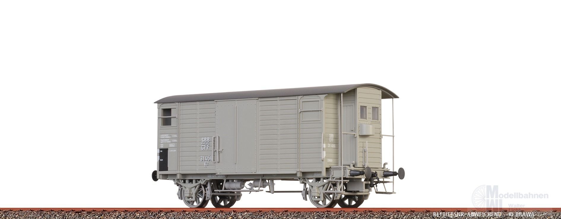 Brawa 47899 - Güterwagen ged. SBB K2 H0/GL