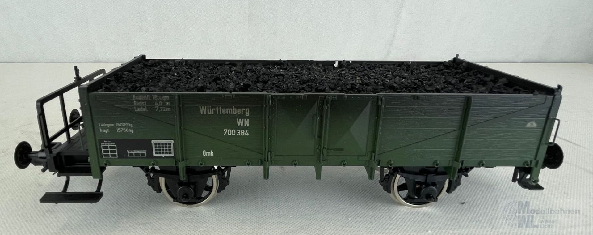 Märklin 58581 - MÄRKLIN - Kohlewagen Set Württemberg Ep.I mit Pferden und Kutsche Spur 1
