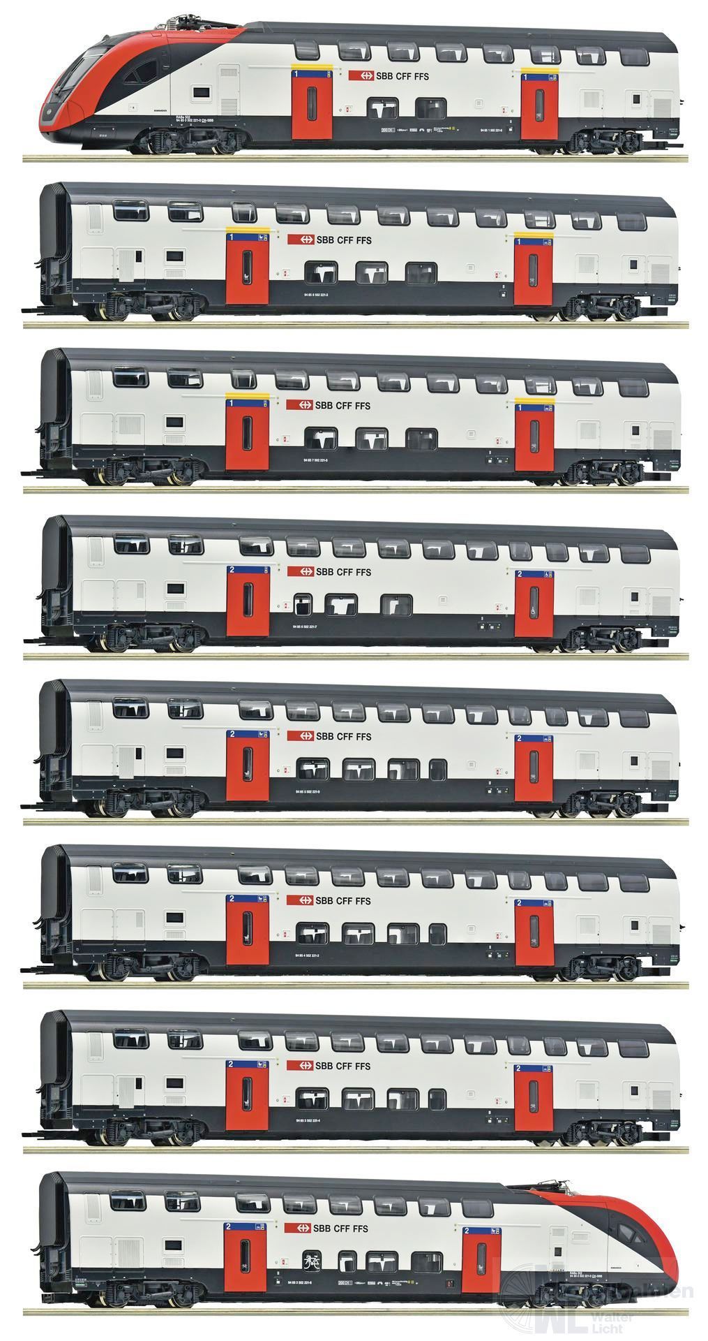 Roco 7700007 - Triebzug RABe 502 SBB Ep.VI 8.tlg. H0/GL