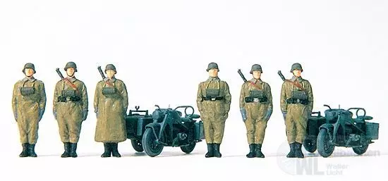 Preiser 16571 - Kradschützen stehend Zündapp H0 1:87