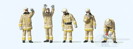 Preiser 10772 - Feuerwehrmänner Uniform beige Technische Hilfeleistung H0 1:87