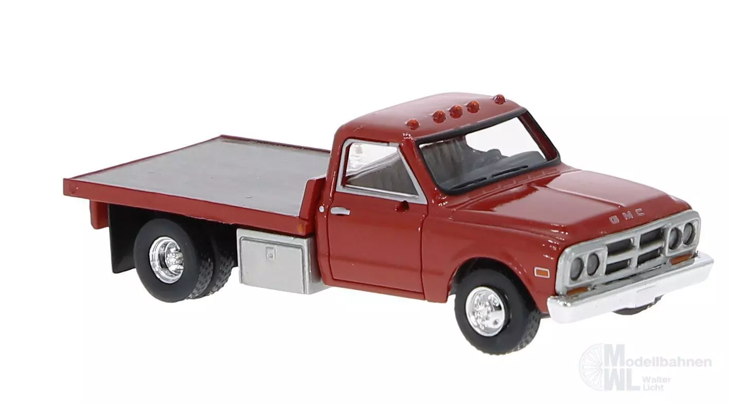 Brekina 19670 - GMC Sierra Grande platform truck red H0 1:87