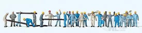 Preiser 14403 - Gleisbauarbeiter. 24 Figuren H0 1:87