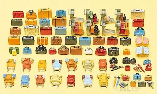 Preiser 17005 - Reisegepäck 90 Teile Bausatz H0 1:87