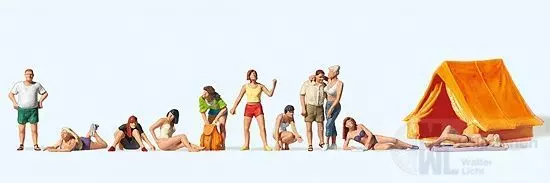 Preiser 10538 - Auf dem Campingplatz H0 1:87