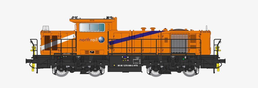 Jägerndorfer Modellbahn 20740 - Diesellok MaK G800 BB Northrail Ep.VI H0/GL