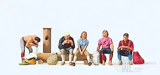Preiser 10443 - Wanderer am Weidebrunnen H0 1:87
