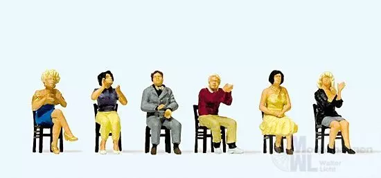 Preiser 10624 - Sitzende Zuschauer, applaudie H0 1:87