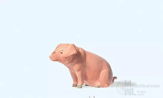 Preiser 47047 - Schwein sitzend 1:25