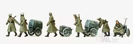 Preiser 16592 - Infanterie gehend in Winteruniform H0 1:87