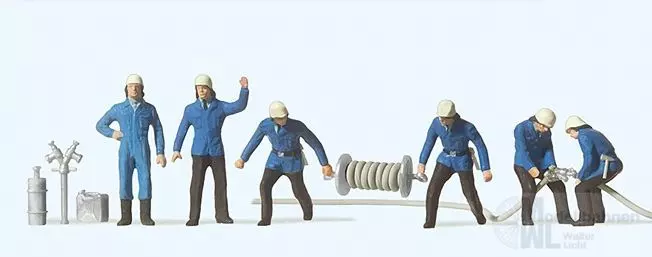 Preiser 14204 - Feuerwehrmänner H0 1:87