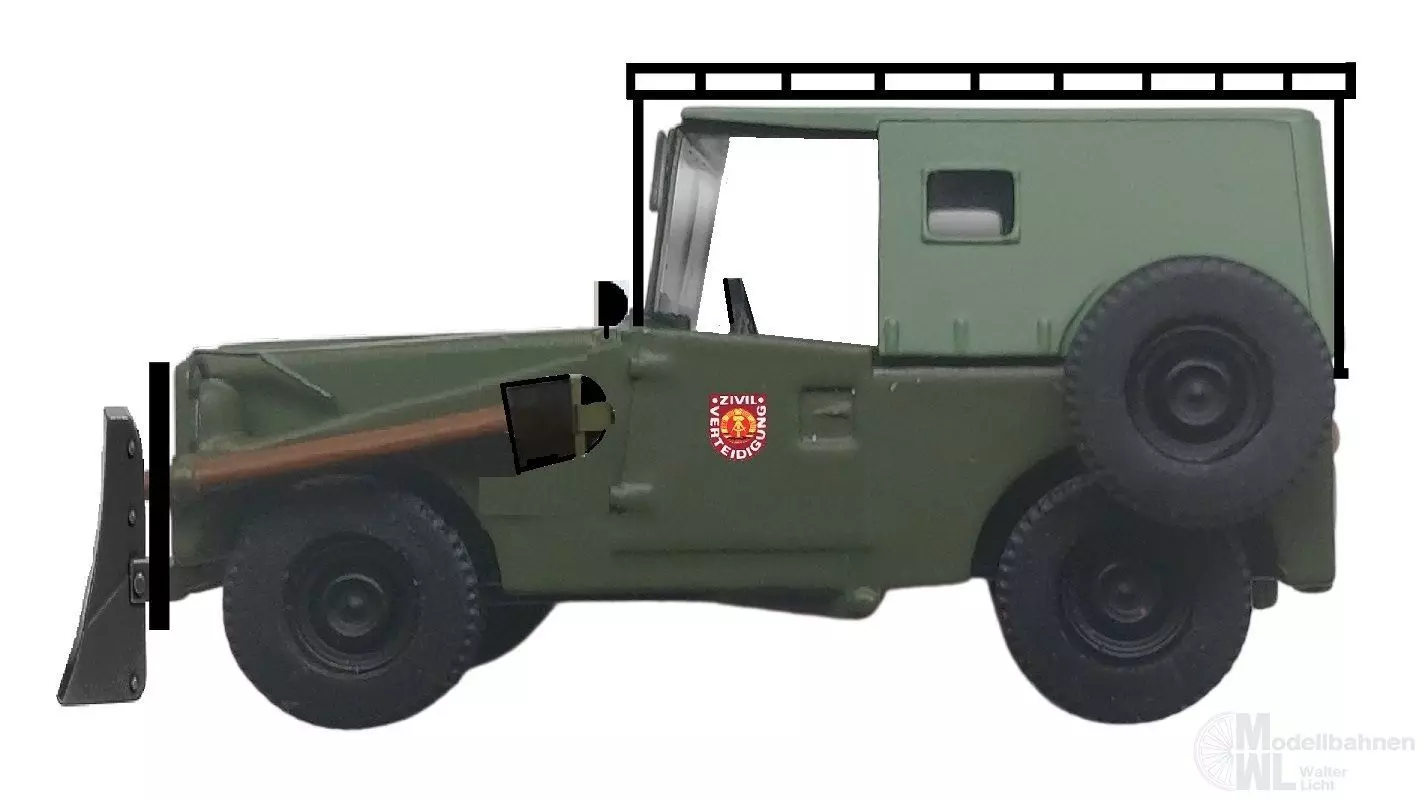 NPE NA88159 - IFA P3 Werkstattwagen Zivilverteidigung H0 1:87