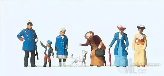 Preiser 12131 - Passanten und Polizist um 1900 H0 1:87