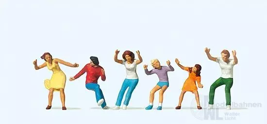 Preiser 24664 - Figuren zum Kettenkarussell H0 1:87