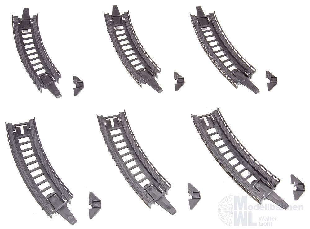 Faller 222543 - Auffahrtsteile gebogen 6 Stück N 1:160