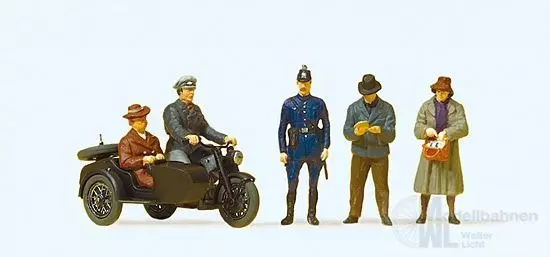 Preiser 10565 - Motorrad Zündapp KS 750 mit B H0 1:87