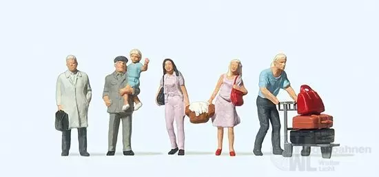 Preiser 14122 - Reisende am Bahnhof H0 1:87