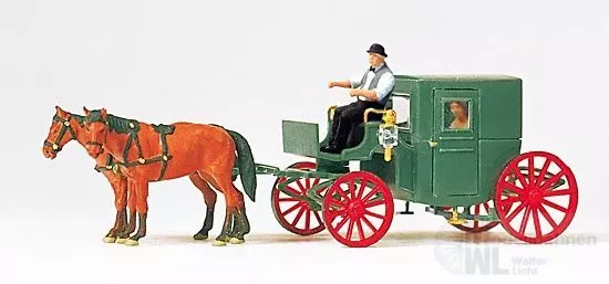 Preiser 75152 - Droschke, geschlossen Fertigmodell TT 1:120