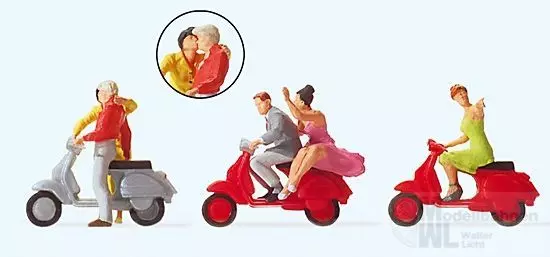 Preiser 10607 - Vespa-Fahrer H0 1:87