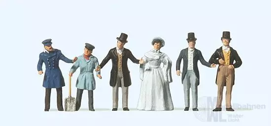 Preiser 12046 - Lokführer, Heizer und Reisende H0 1:87