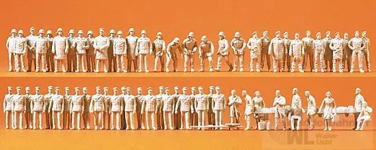 Preiser 16339 - Feuerwehr, Polizei und Rettungsdienst unbemalt H0 1:87