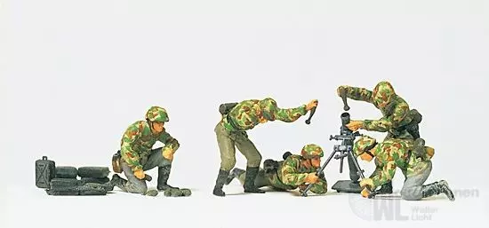 Preiser 16541 - 8 cm Granatwerfer 34 im Gefecht H0 1:87
