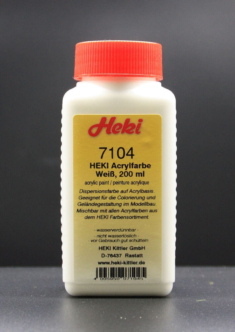 Heki 7104 - Acrylfarbe Schneeweiß 200 ml