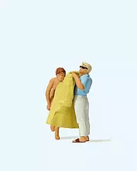 Preiser 28162 - Umziehen am Strand H0 1:87