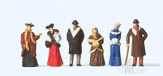 Preiser 12197 - Passanten in winterlicher Kleidung H0 1:87