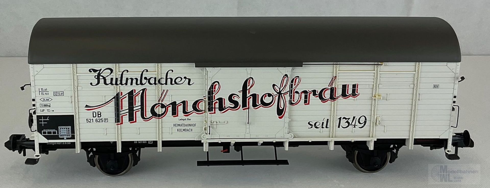 Märklin 58240 - MÄRKLIN - Güterwagen ged. DB Ep.III Kulmbacher Mönchshofbräu Spur 1