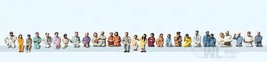 Preiser 14404 - Busfahrer, Fahrgäste. 26 Figu H0 1:87