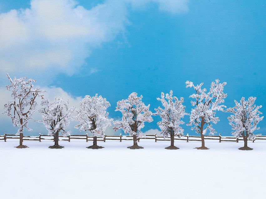 Noch 25075 - Winterbäume 7 Stück, 8 - 10 cm hoch H0/TT/N/Z