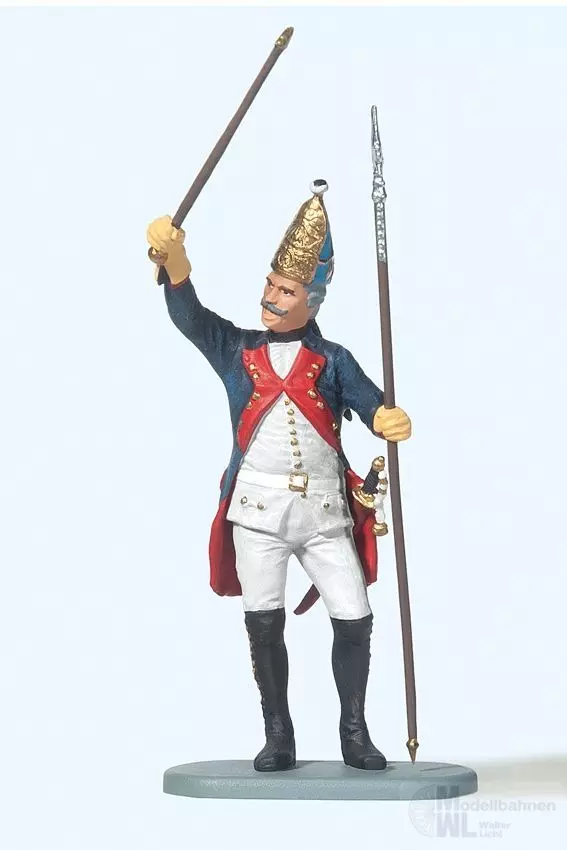 Preiser 54151 - Unteroffizier, Stock erhoben 1:25