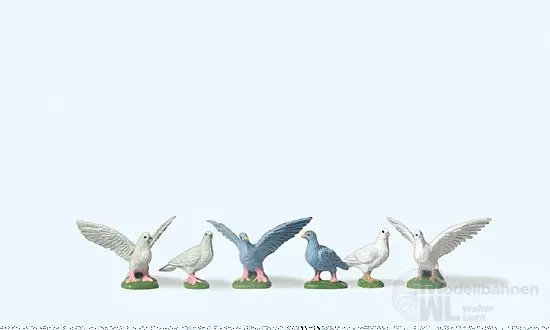 Preiser 47084 - 6 Tauben 1:25