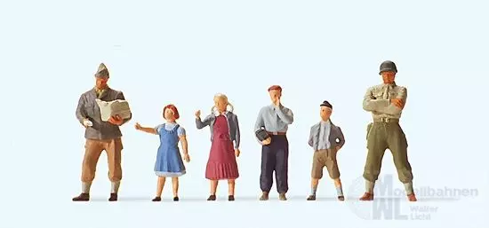 Preiser 10613 - US-Soldaten mit Kindern H0 1:87