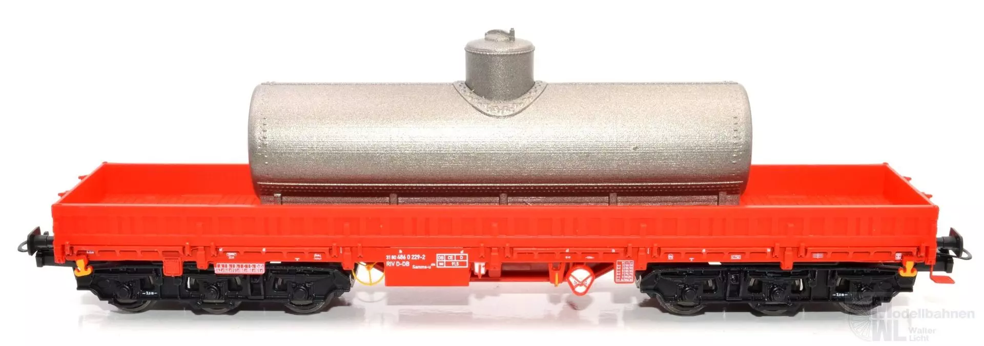 NPE NW22225 - Schwerlastwagen DB Ep.VI Samms-u 454 silber Kessel H0/GL