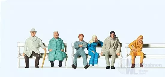 Preiser 14004 - Sitzende Reisende, Bänke H0 1:87