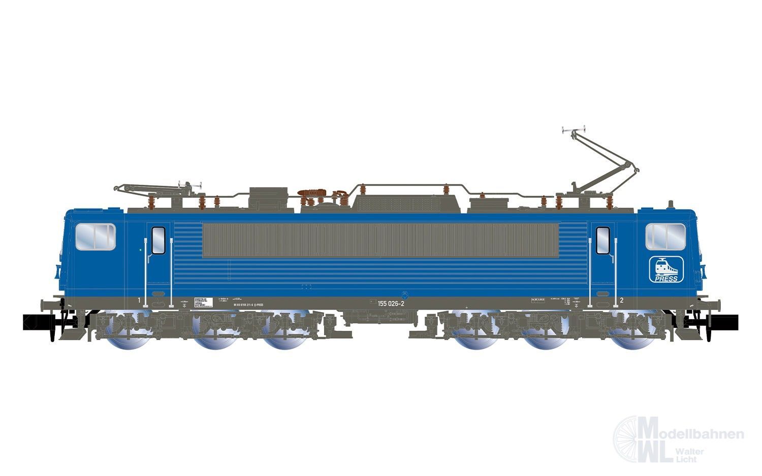 Arnold 2694S - E-Lok BR 155 Press Ep.VI blau N 1:160 Sound
