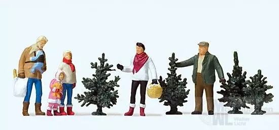 Preiser 10627 - Weihnachtsbaumverkauf H0 1:87