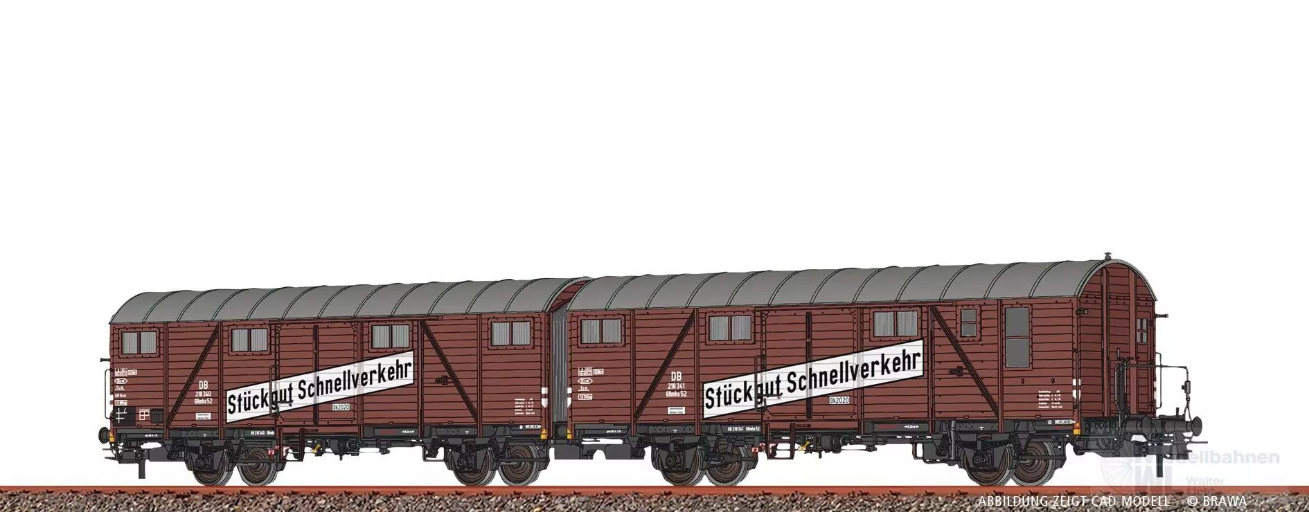 Brawa 51300 - Güterwageneinheit DB Ep.III Gllmehs52 H0/GL