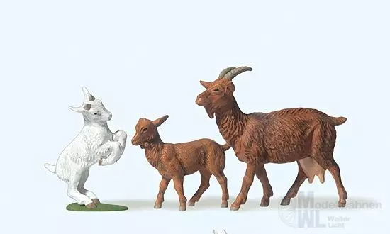 Preiser 47041 - Ziege, 2 Zicklein 1:25