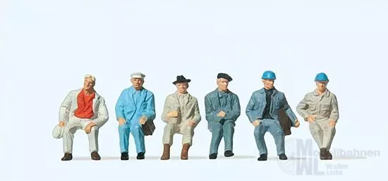 Preiser 14145 - Sitzende Arbeiter H0 1:87