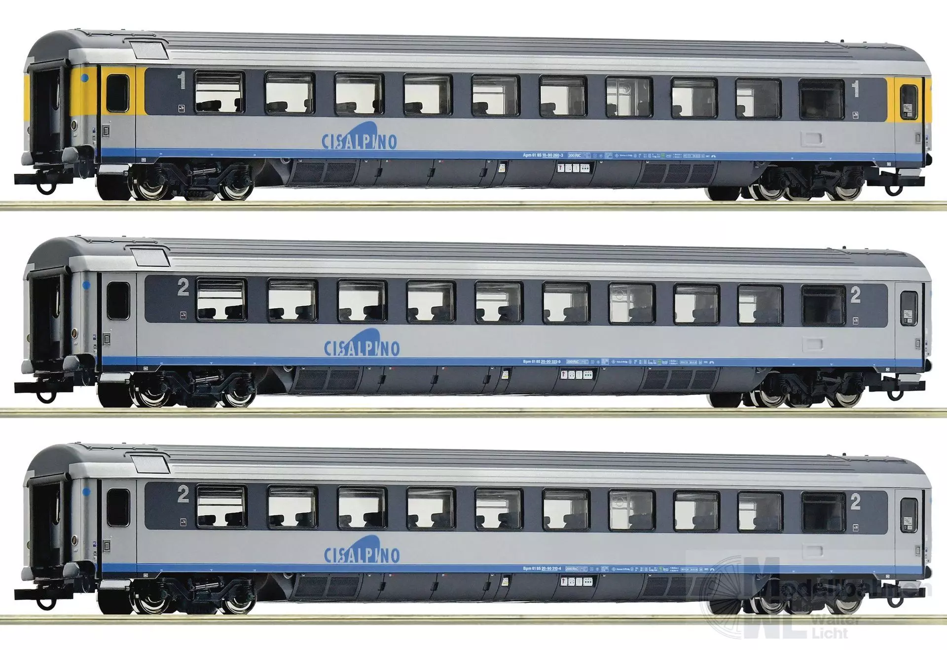Roco 6200033 - Personenwagen Set Cisalpino Ep.V 3.tlg. Set 2 H0/GL