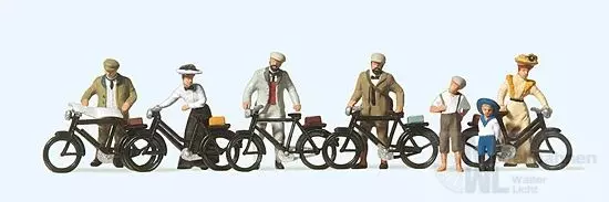 Preiser 12129 - Stehende Radfahrer um 1900 H0 1:87