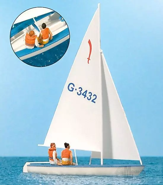 Preiser 10676 - Segler (1). Segelboot Korsar H0 1:87